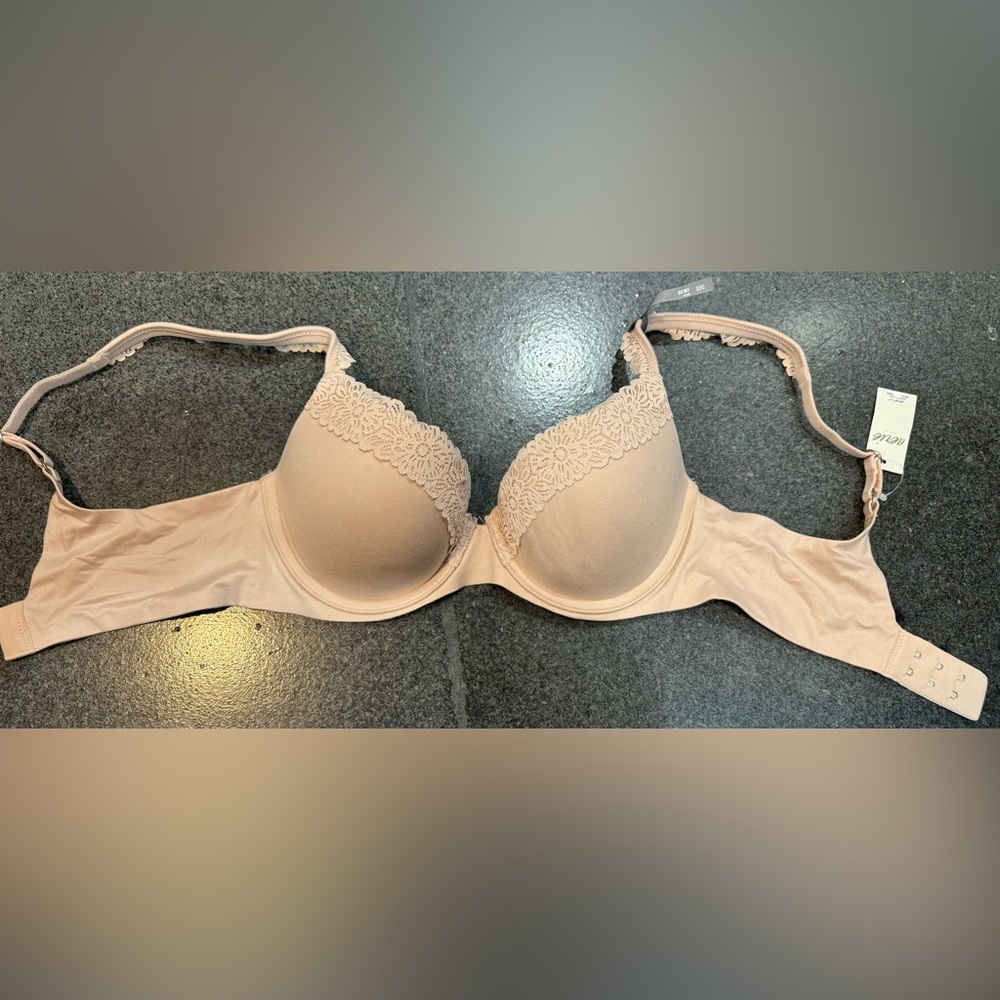 Aerie Lace Accent Bra in Soft Beige